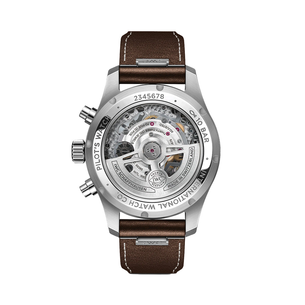 Pilot's Watch Chronograph 41mm - Green on Leather Strap