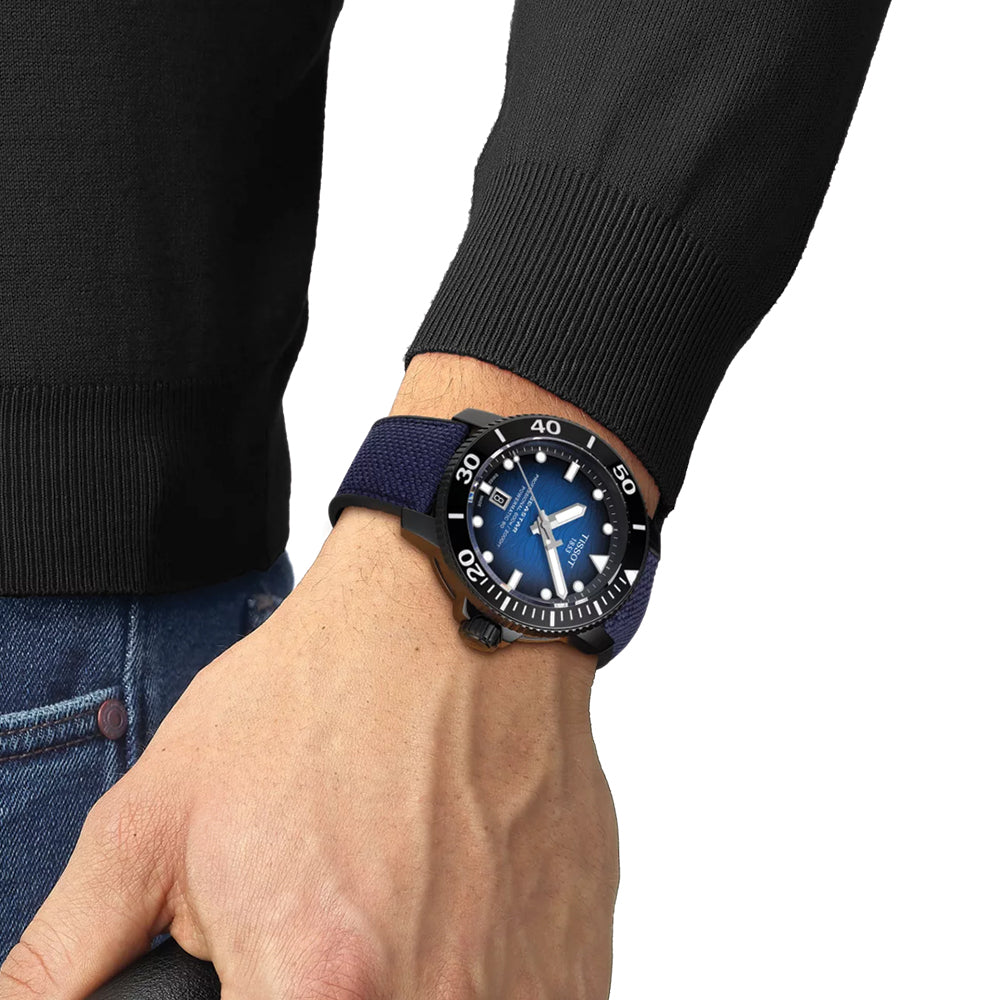 Seastar 2000 Professional Powermatic 80 46mm - Blue on Synthetic Strap