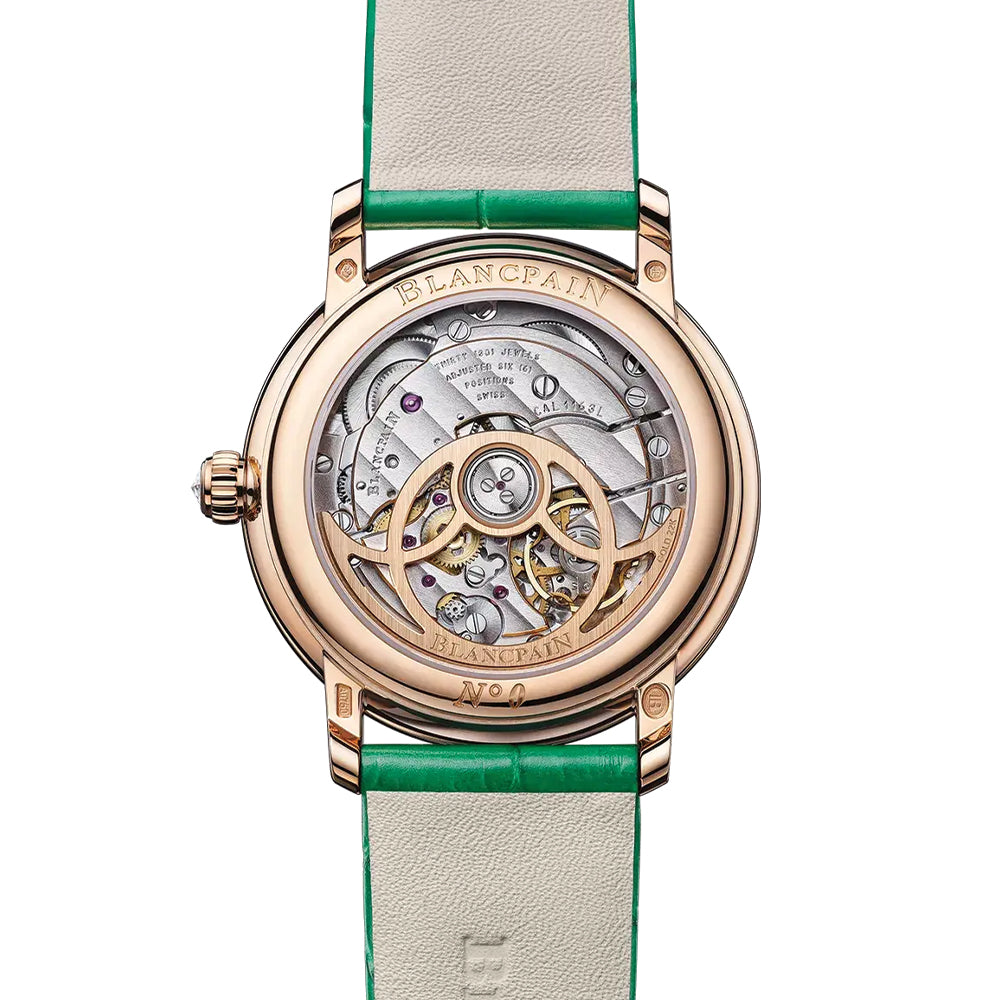 Ladybird Colors Phases de Lune Red Gold 34.9mm - MOP on Leather Strap