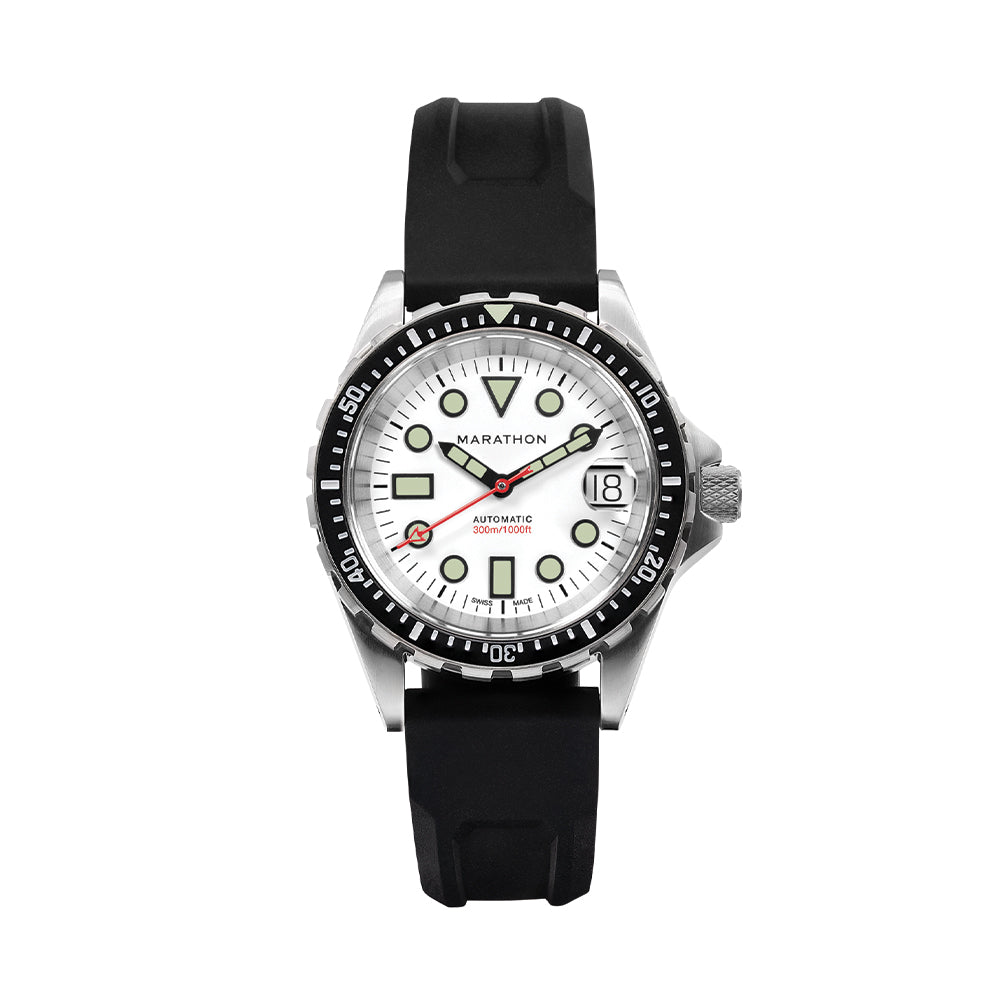 OSAR-Diver Type I Automatic with Date 36mm - Arctic on Rubber Strap