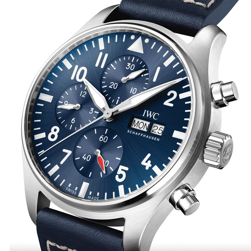 Pilot's Watch Chronograph 43mm - Blue on Leather Strap