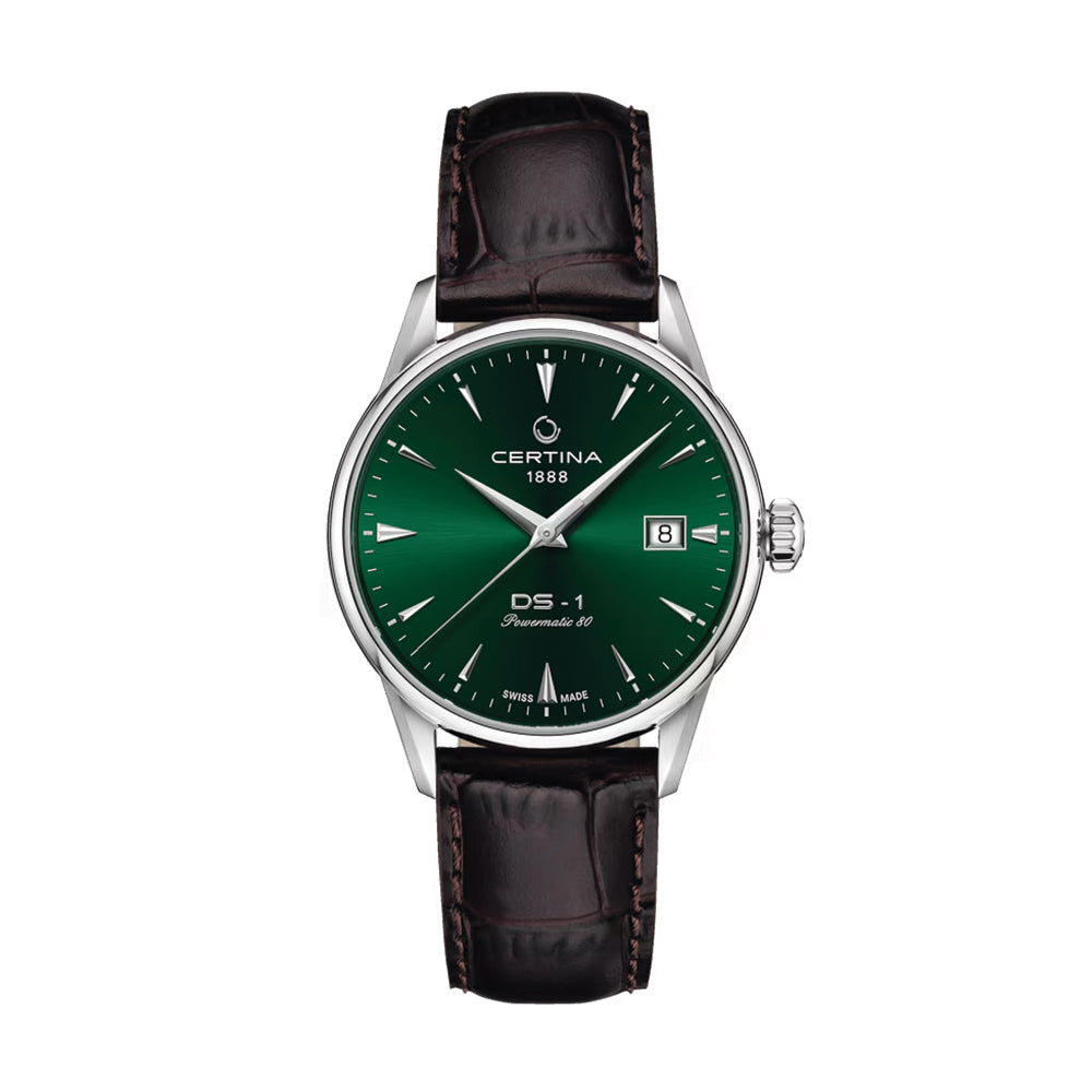 DS-1 Automatic 38mm - Green on Leather Strap - Teddy Baldassarre