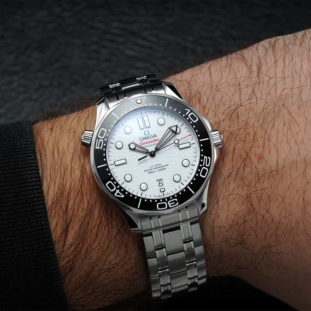 Omega seamaster 300m white hotsell