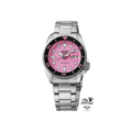 SRPM07 5 Sports SKX Pink Panther Limited Edition 38mm - Pink on Bracelet w/ Additional Fabric Strap