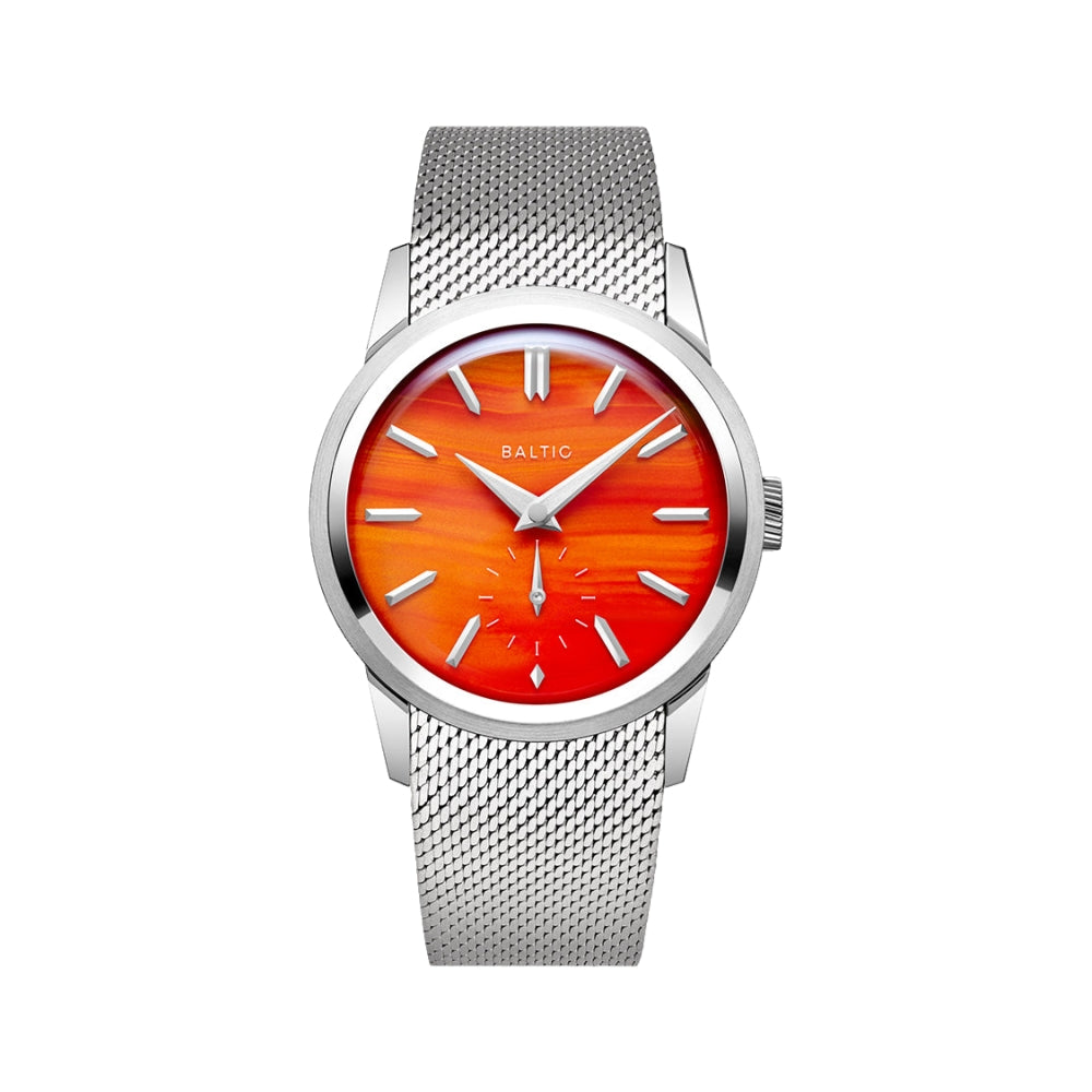 Prismic London Limited Edition 36mm - Red Agate on Mesh Bracelet