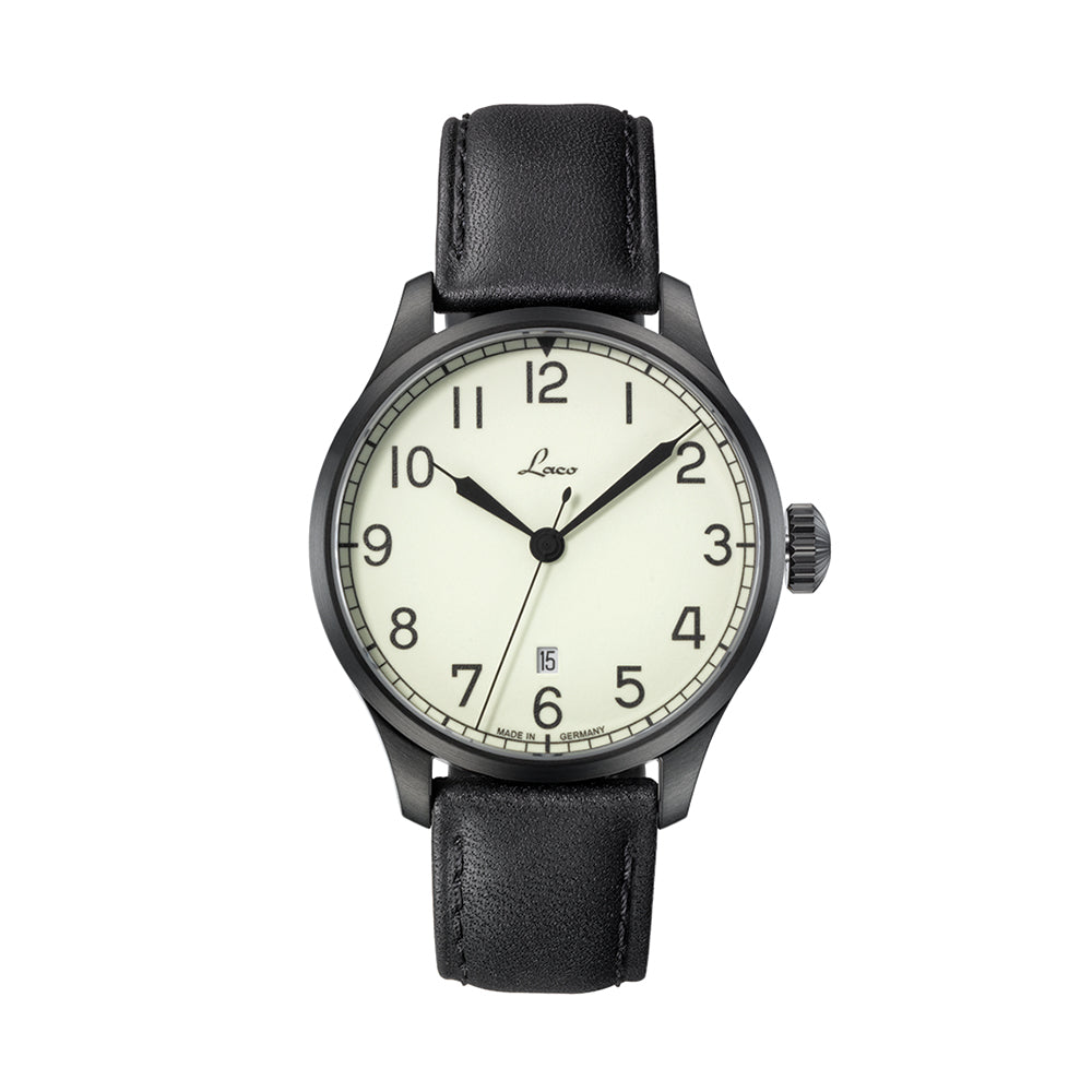 Navy Watches Casablanca 42mm - White on Leather Strap