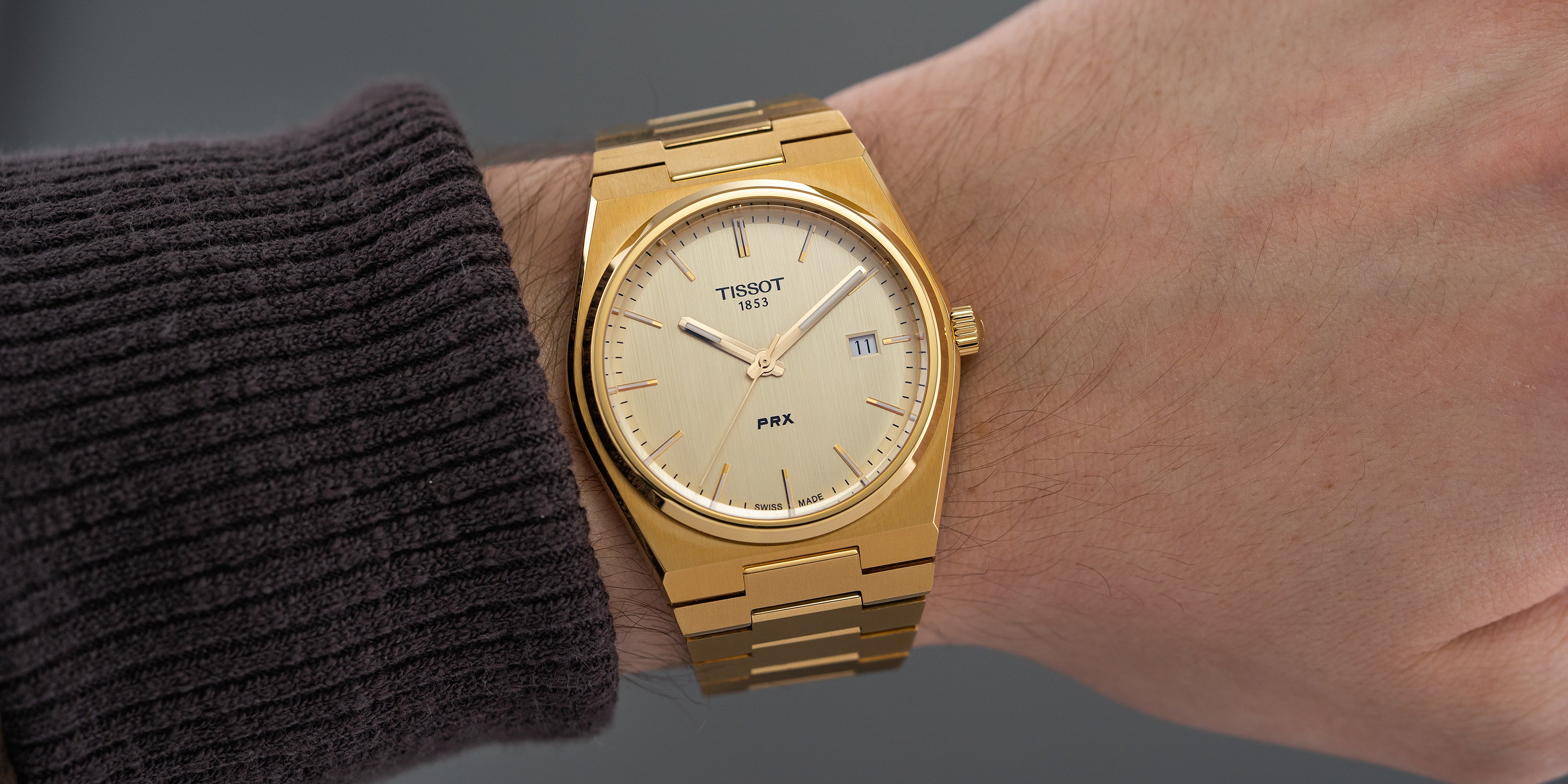 腕時計(アナログ)ティソ　PRX 40mm ゴールド