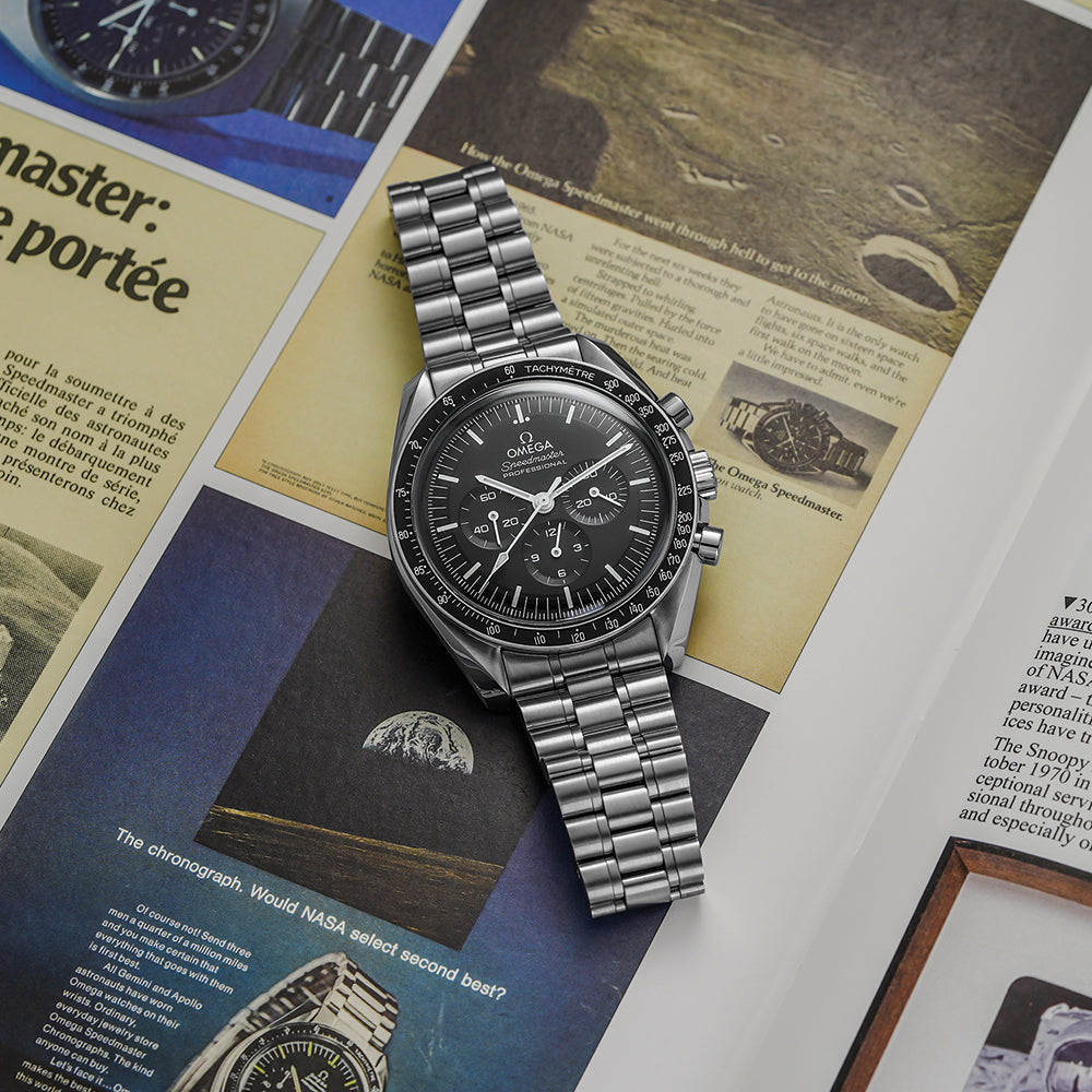 Speedmaster Moonwatch Professional Co‑Axial Master Chronometer Hesalite 42mm - Black on Bracelet