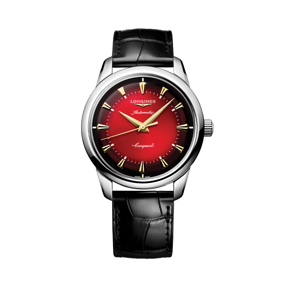 Conquest Heritage Year of the Snake Limited Edition 40mm - Red on Leather Strap