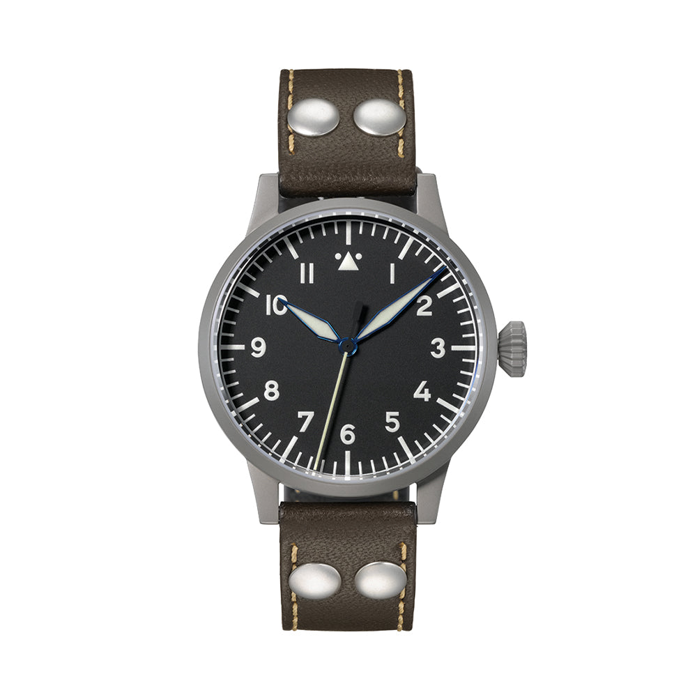 Pilot Watch Original Heidelberg 39mm - Black on Leather Strap