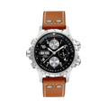 Khaki Aviation X-Wind Auto Chrono 44mm - Black on Leather Strap