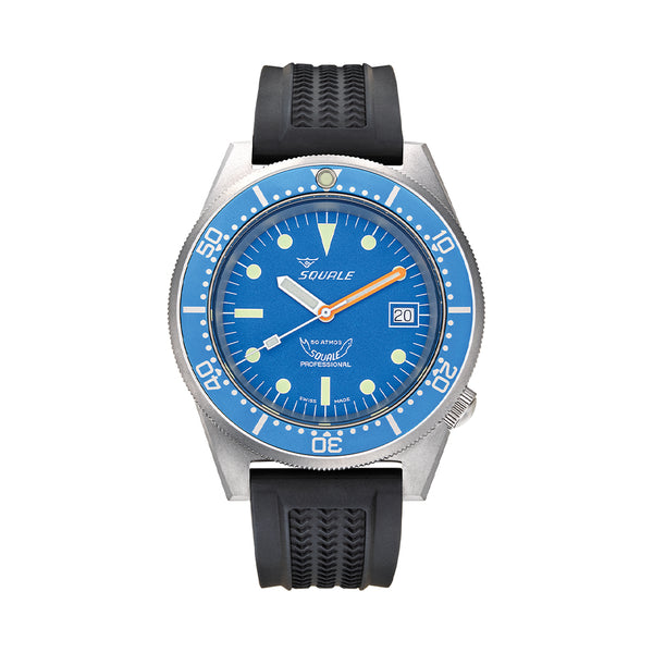 1521 Blue Blasted 42mm - Blue on Rubber Strap - Teddy Baldassarre