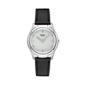 S23159 Essentials Quartz for Visually Impaired 36mm - Silver on Leather Strap