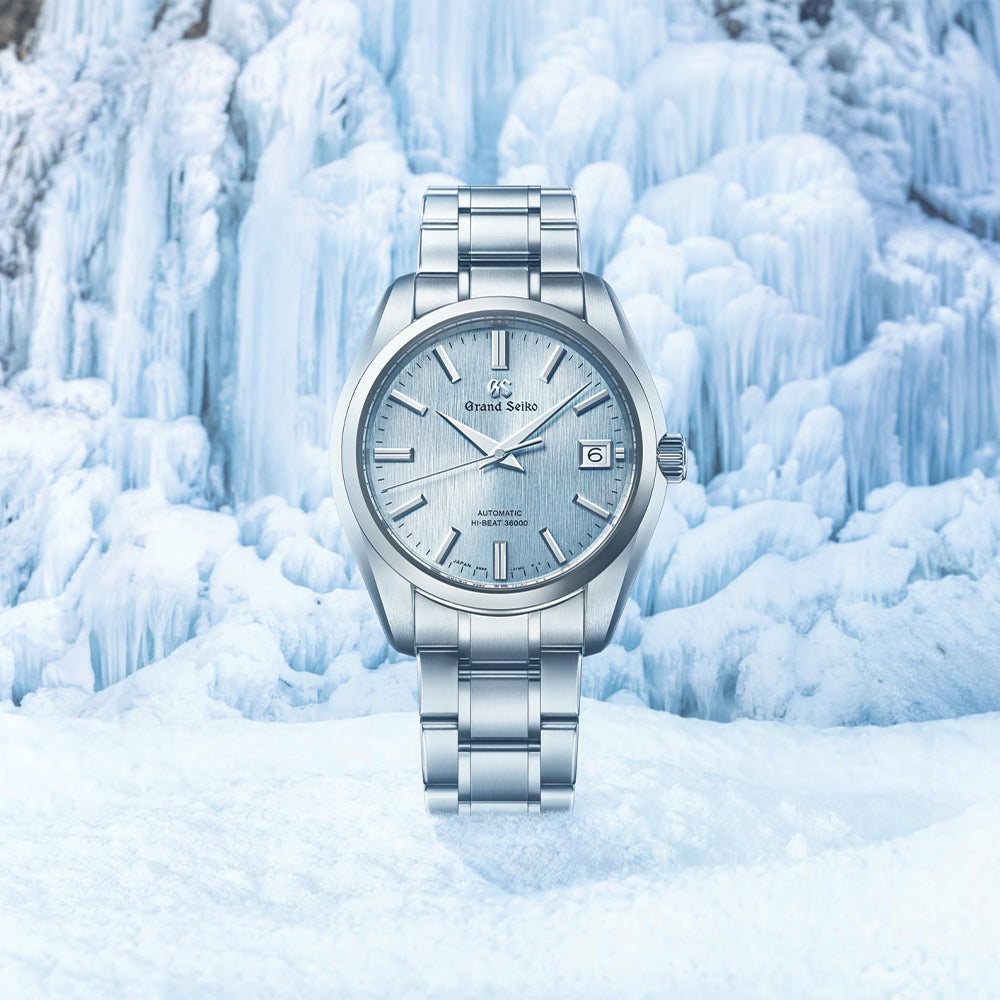 SBGH349 "Icefall" Heritage Mechanical Hi-Beat 36000 Titanium 40mm - Blue on Bracelet