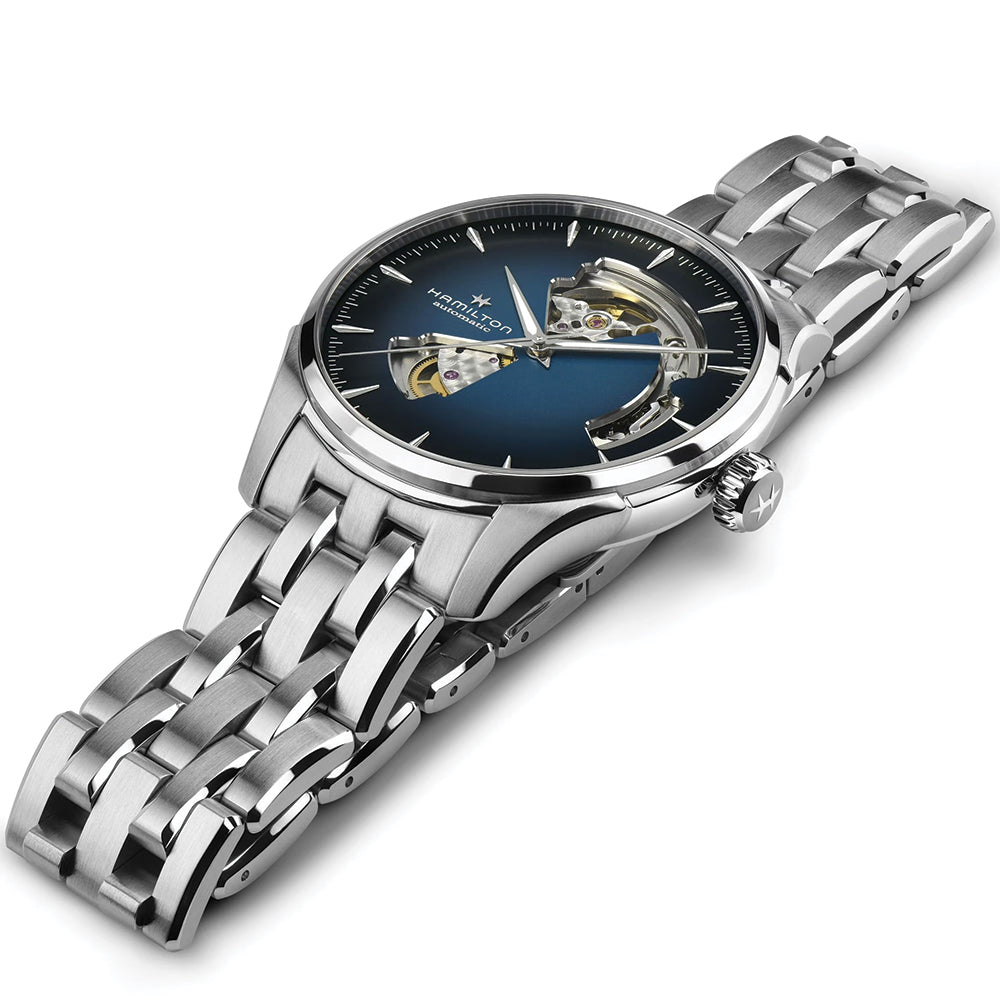 Jazzmaster Open Heart Auto 40mm - Blue on Bracelet