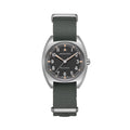 Khaki Aviation Pilot Pioneer Mechanical 33mm - Black on One-Piece Textile Strap