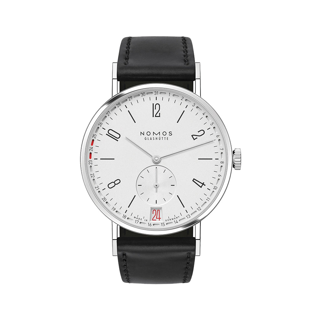 Tangente 2Date 37.5mm - Silver on Leather Strap