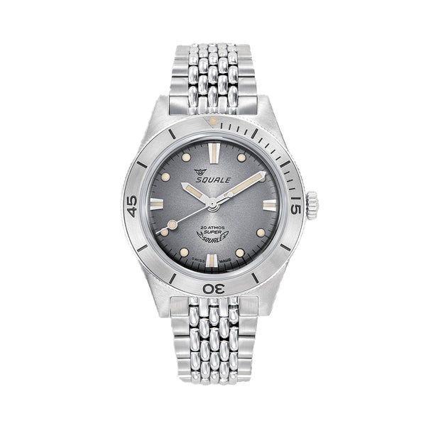 Super-Squale 38mm - Sunray Grey on Bracelet | Teddy Baldassarre