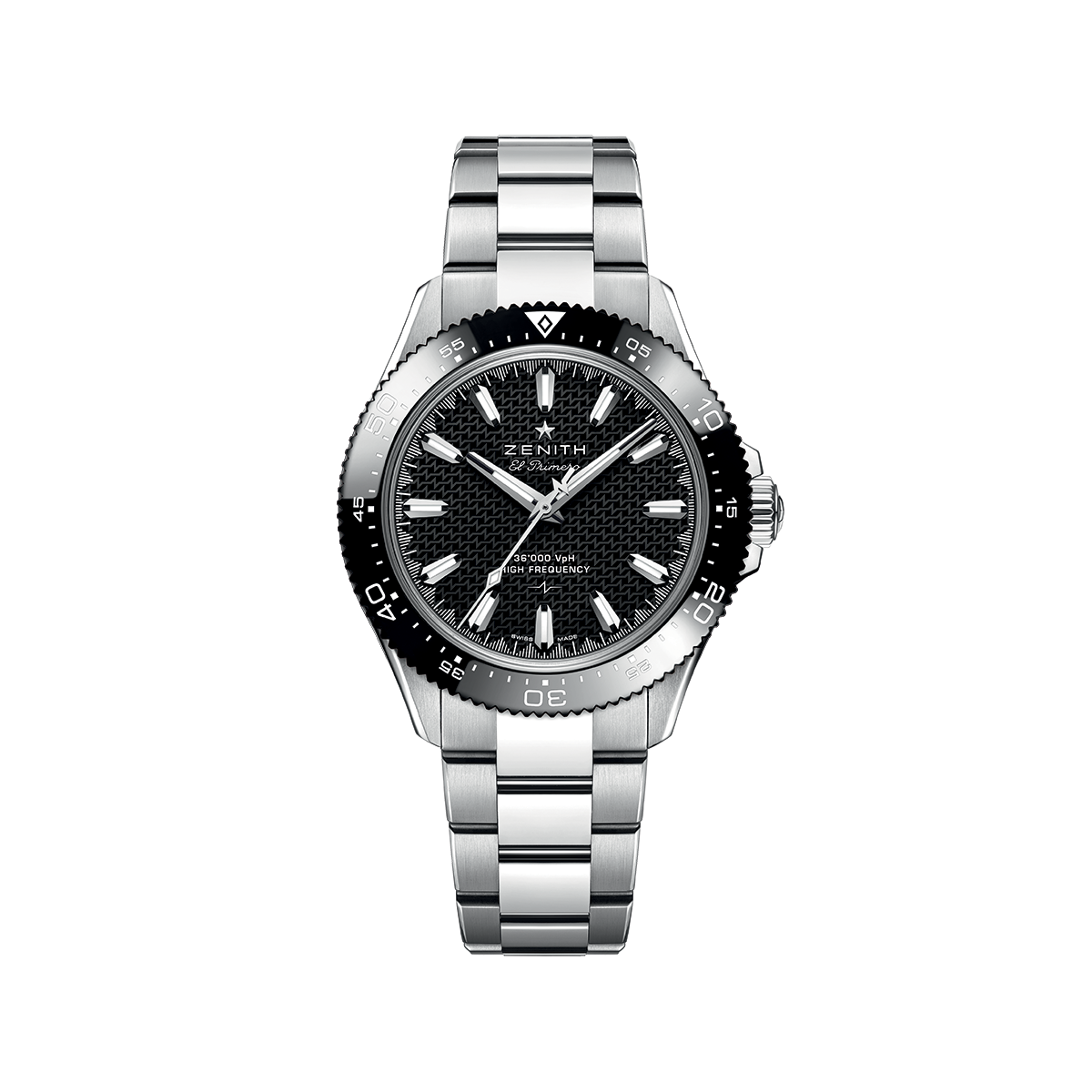 マルコ Chronomaster Solo Sport No Date 40mm - Black on Bracelet - Teddy