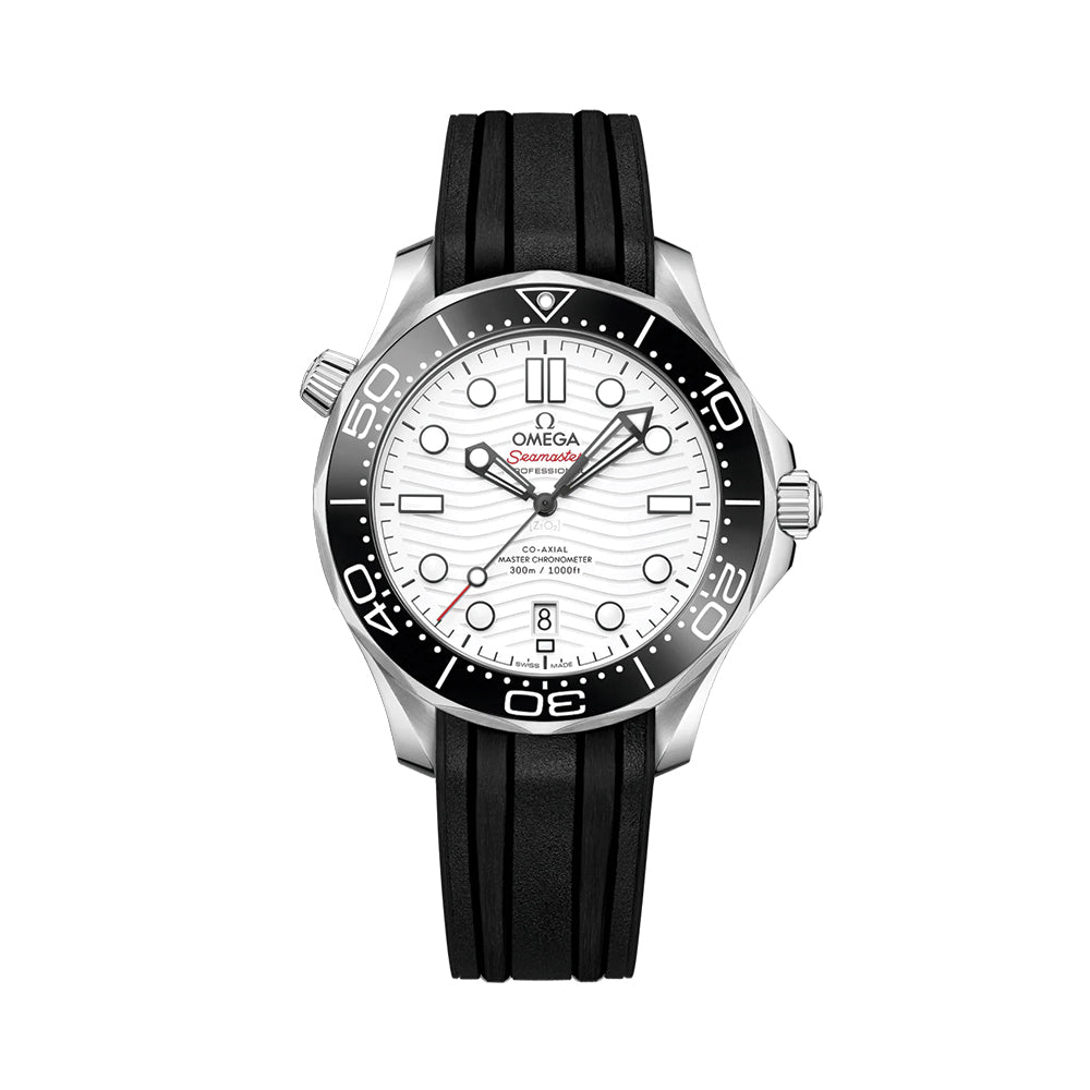 Seamaster Diver 300M Co-Axial Master Chronometer 42mm - White on Rubber Strap