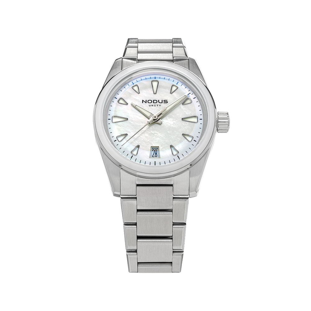 Unity Pearl White 36.5mm - White on Bracelet