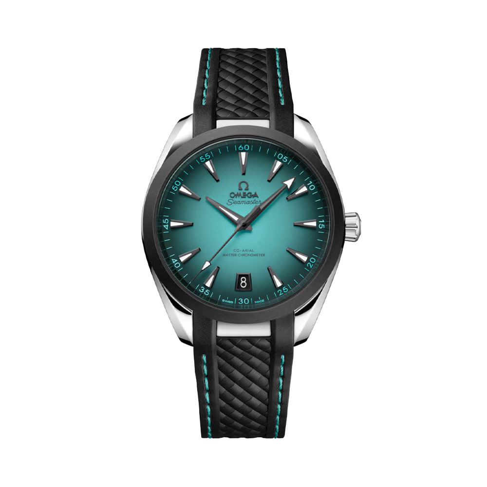 Seamaster Aqua Terra 150M 41mm - Turquoise on Rubber Strap