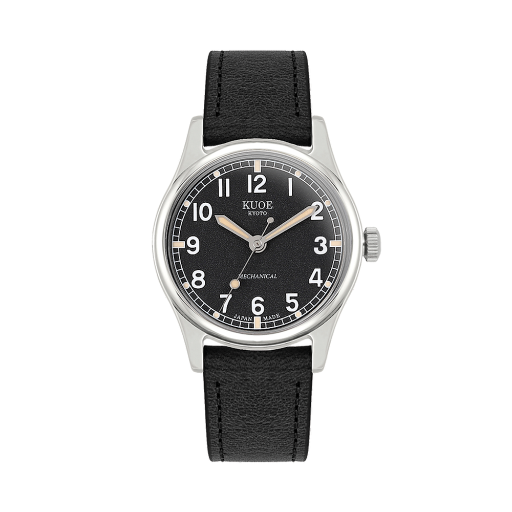 OLD SMITH 35mm - Black on Black Leather Strap
