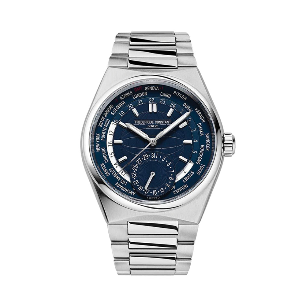 Highlife Worldtimer Manufacture 41mm - Blue on Bracelet