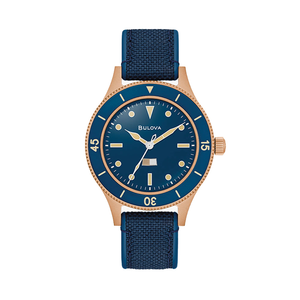 MIL-SHIPS Bronze Special Edition 41mm - Blue on Strap - Teddy