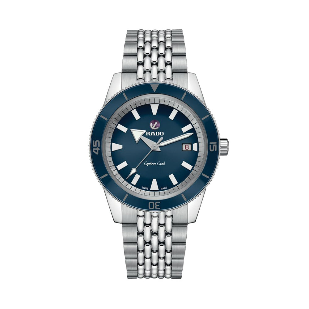 Captain Cook Automatic 42mm - Blue on Beads of Rice Bracelet