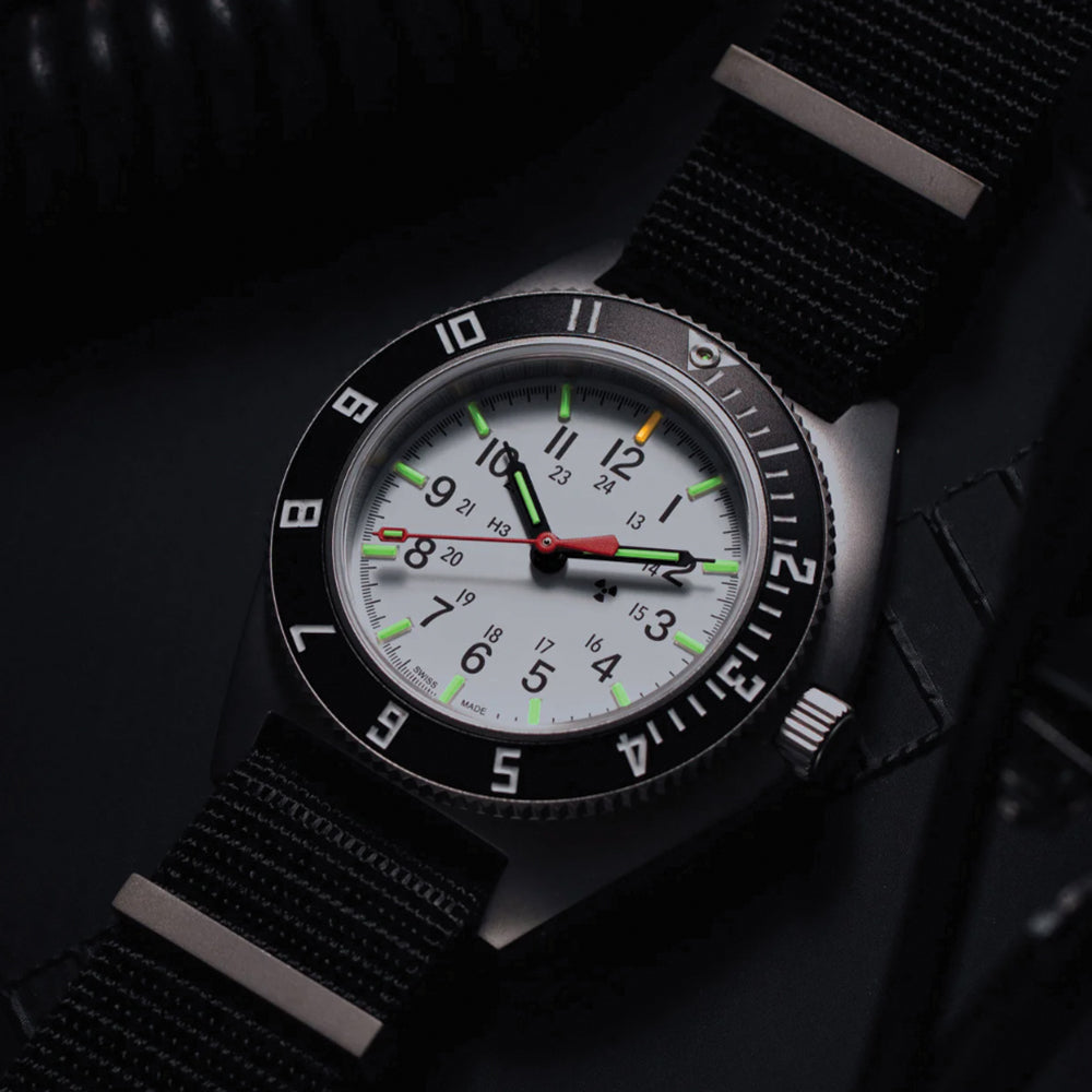 SSNAV No Date Arctic Edition 41mm - Arctic on Nylon Defense Standard Strap