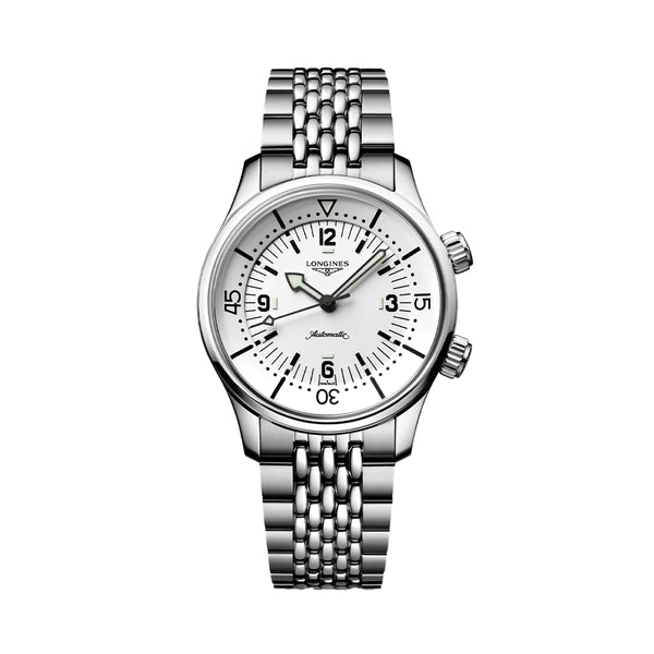 Legend Diver 39mm - White on Bracelet - Teddy Baldassarre