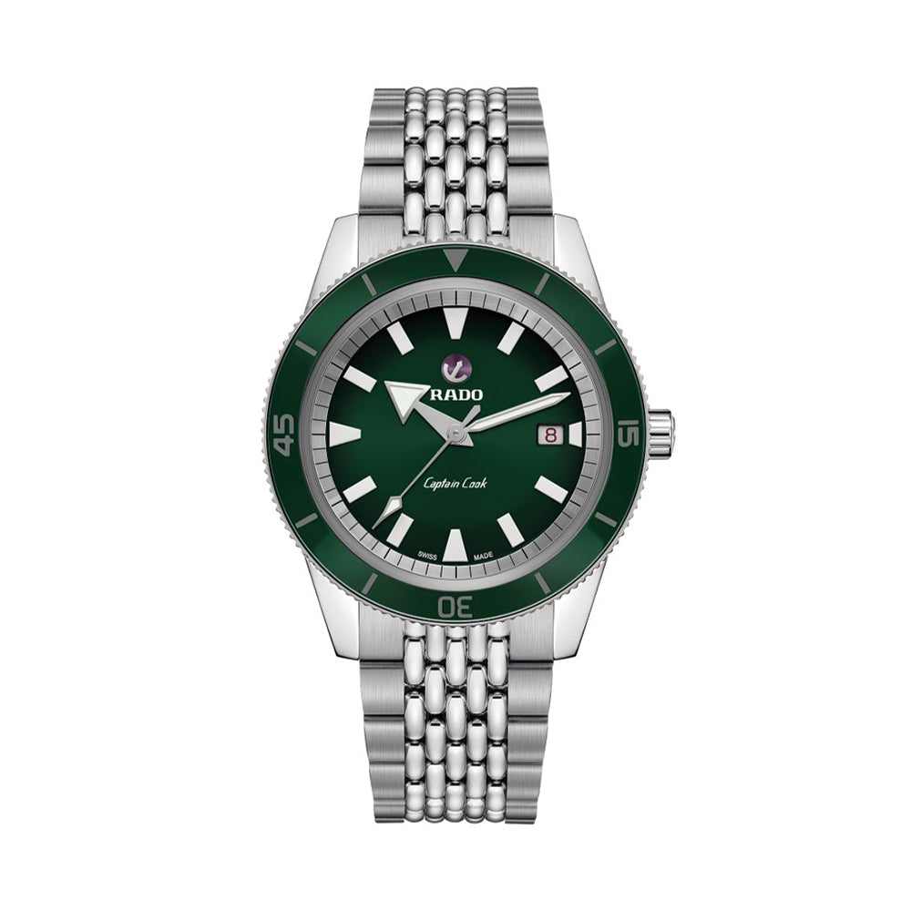 Captain Cook Automatic 42mm - Green on Beads of Rice Bracelet