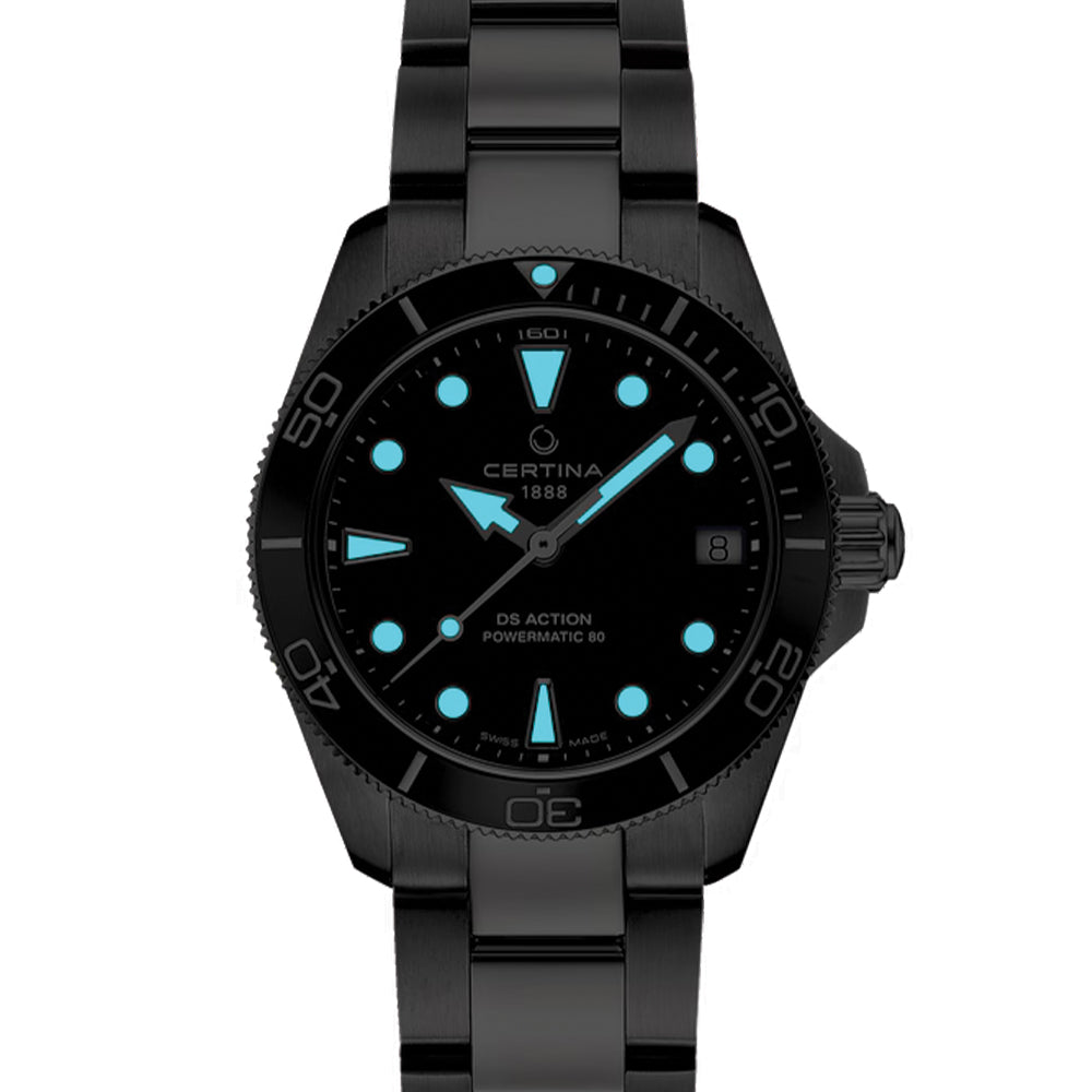 DS Action Powermatic 80 34.5mm - Black on Bracelet