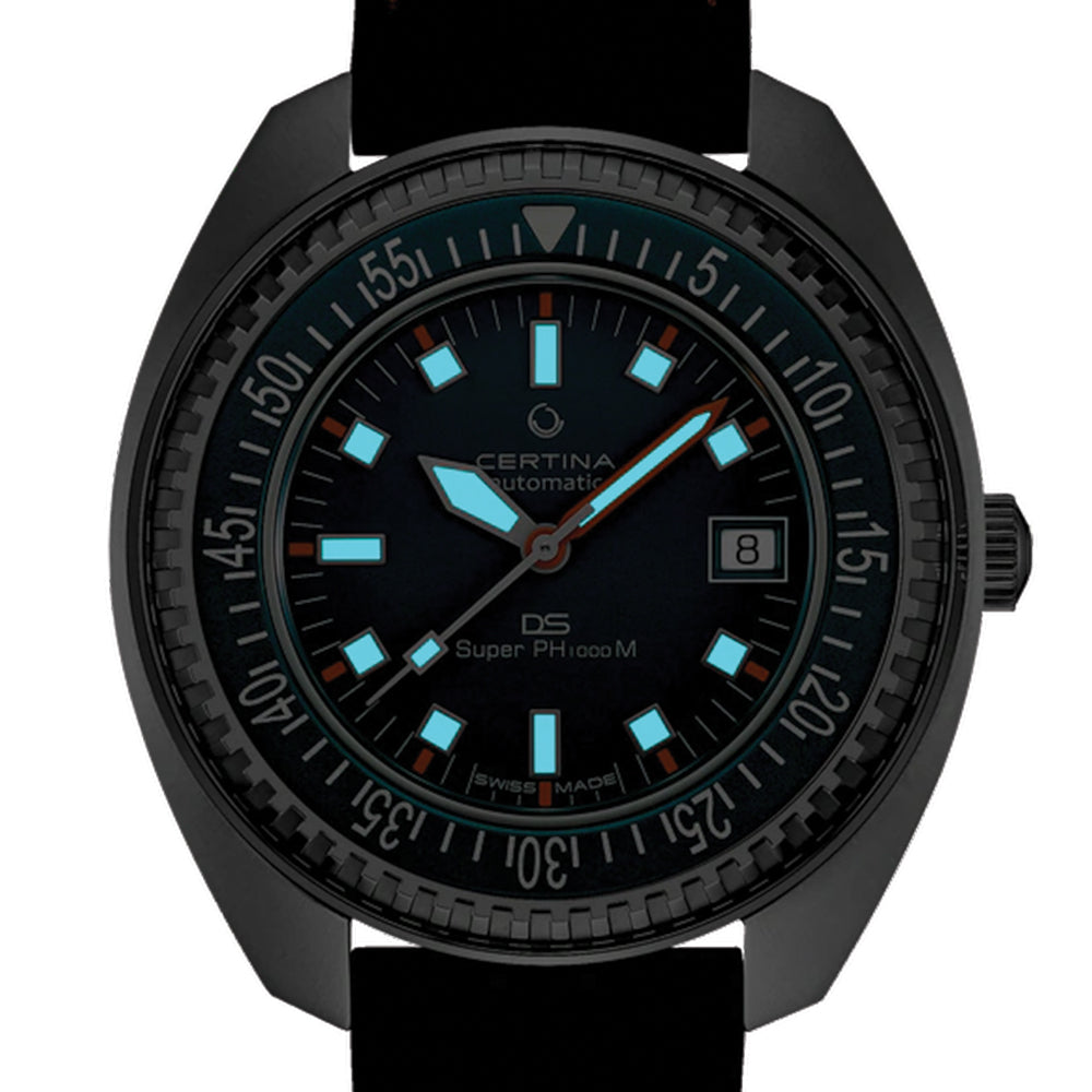 DS Super PH1000M STC 43.5mm - Turquoise on Rubber Strap