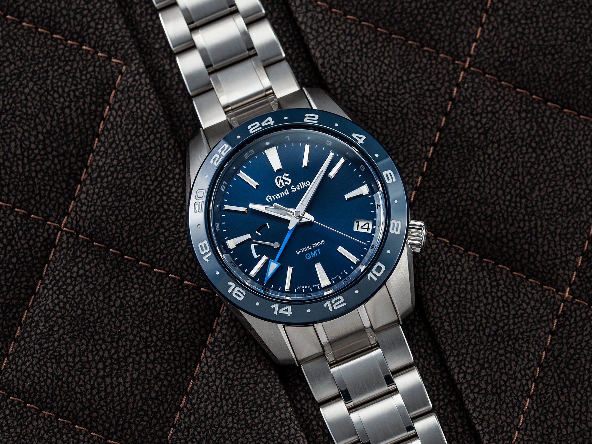 SBGE255 Sport Automatic Spring Drive GMT 40.5mm - Blue on Bracelet ...