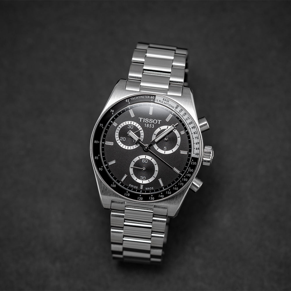 Tissot PR516 Chronograph Black Dial, 40 mm