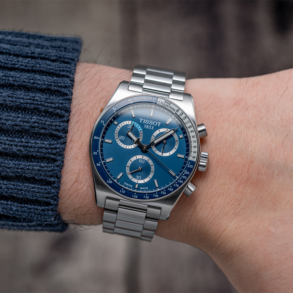 Tissot PR516 Chronograph Blue Dial, 40 mm