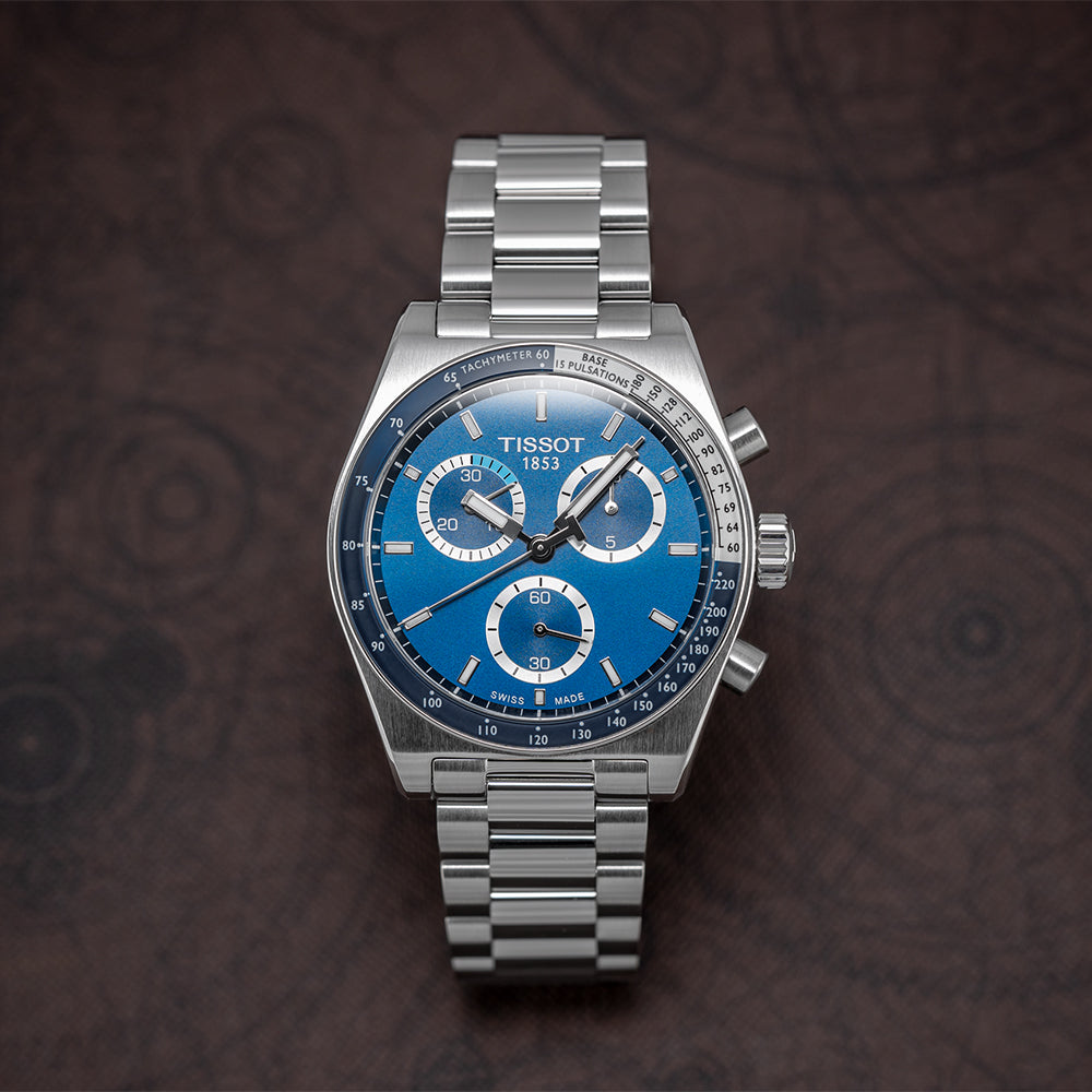 Tissot PR516 Chronograph Blue Dial, 40 mm