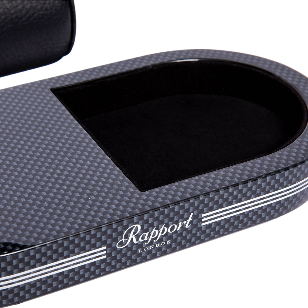Formula Watch Stand with Tray - Carbon Fiber Finish