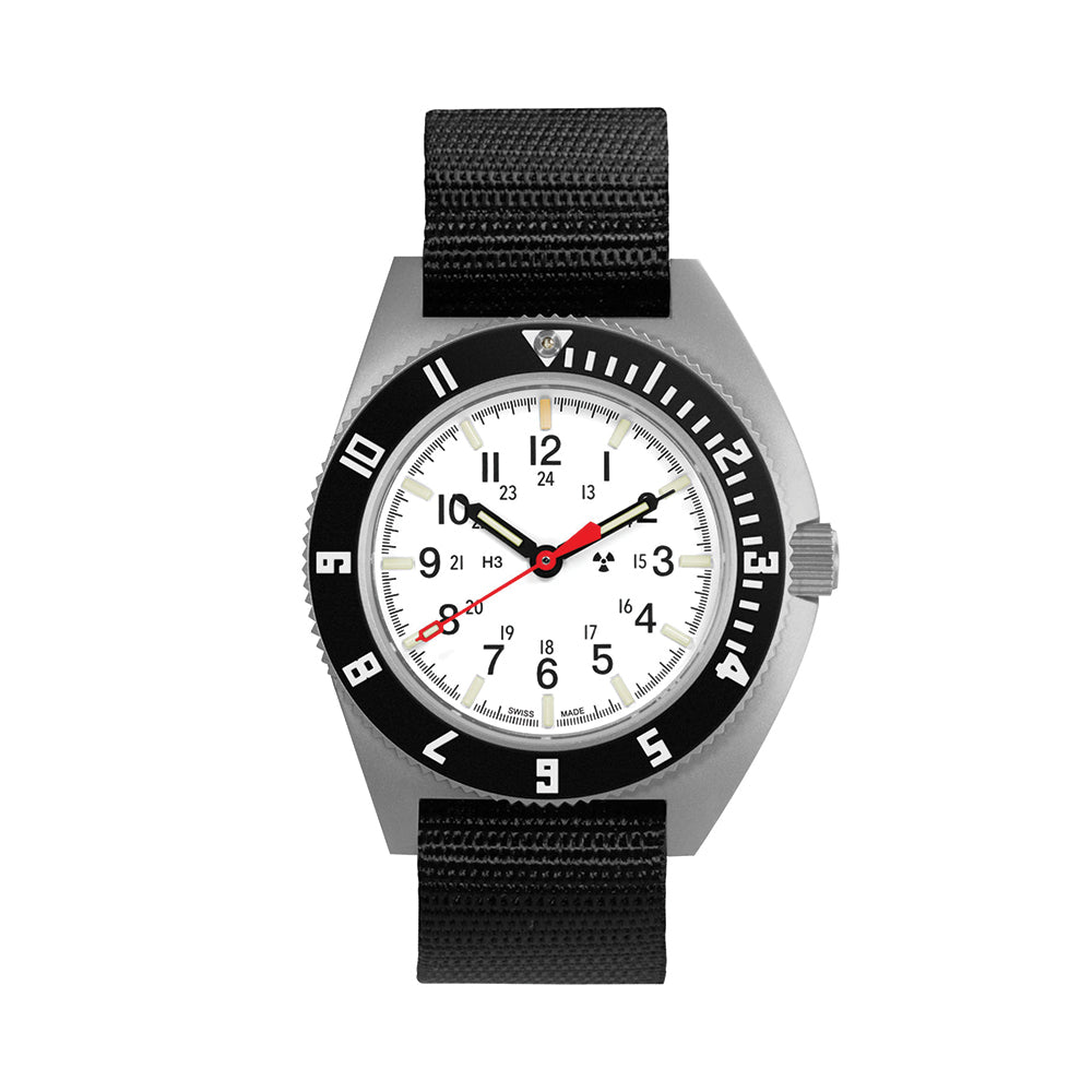 SSNAV No Date Arctic Edition 41mm - Arctic on Ballistic Nylon Strap