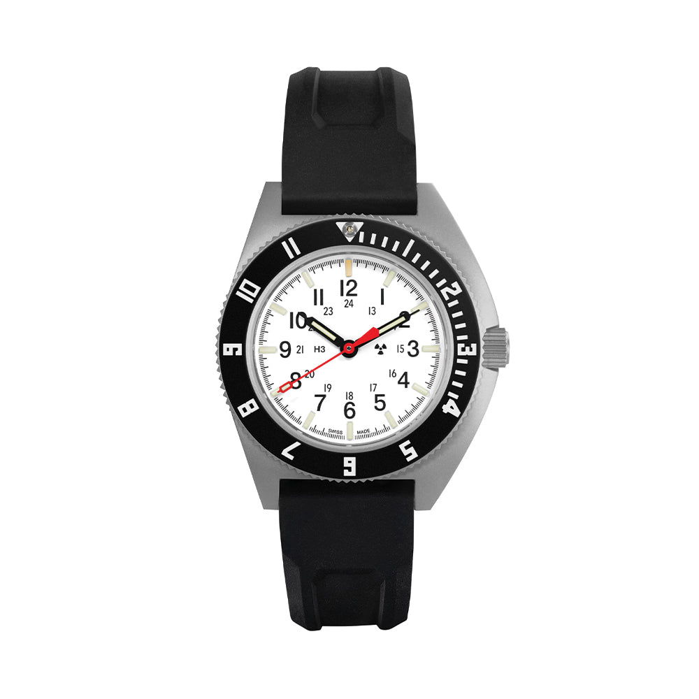 SSNAV No Date Arctic Edition 41mm - Arctic on Rubber Strap