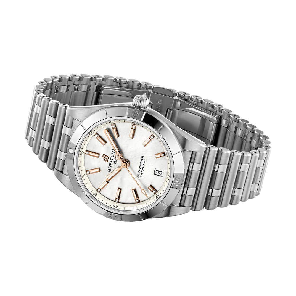 Chronomat Automatic 36mm Stainless Steel - Mother-of-Pearl with Diamonds on Markers