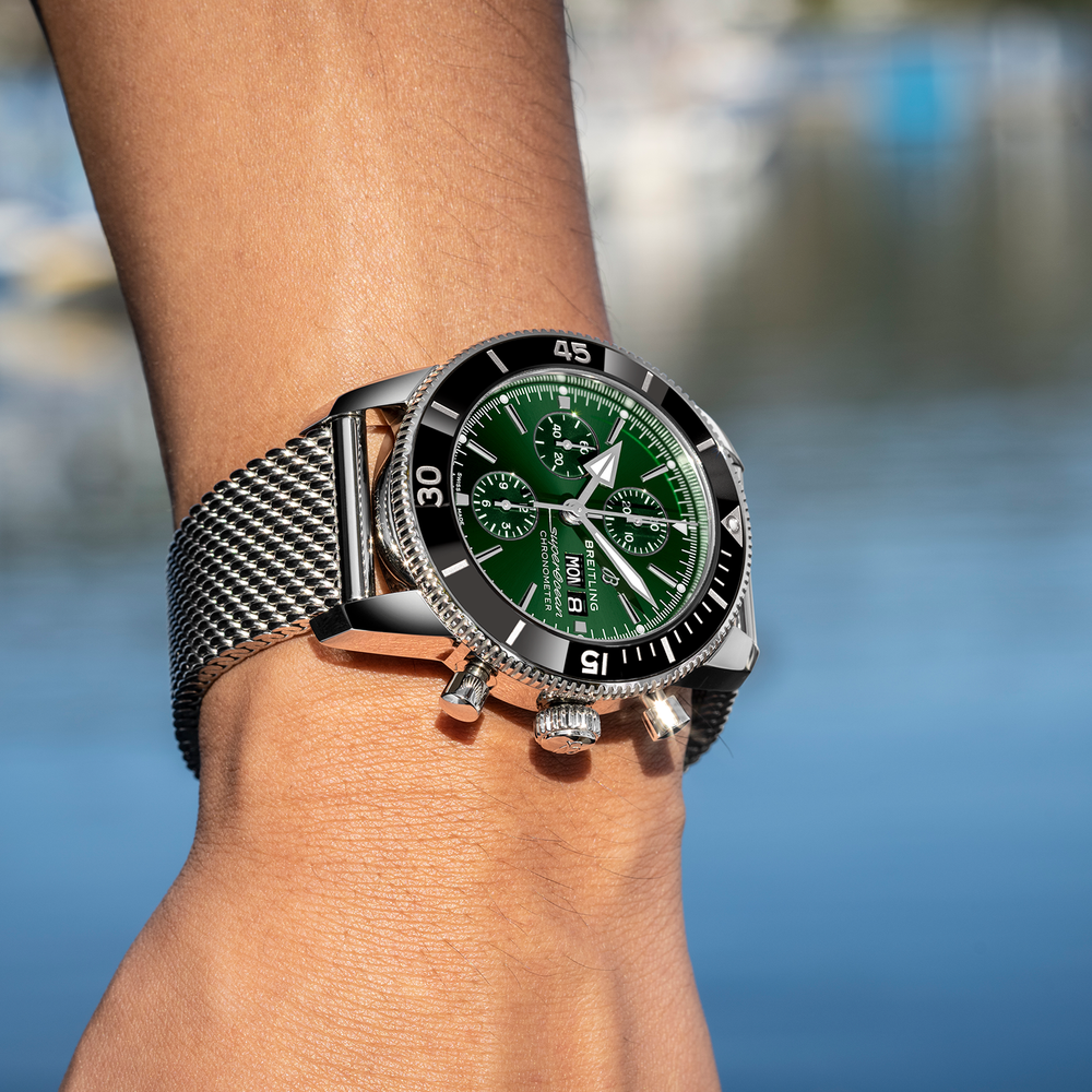 Superocean Heritage Chronograph 44mm Stainless Steel - Green