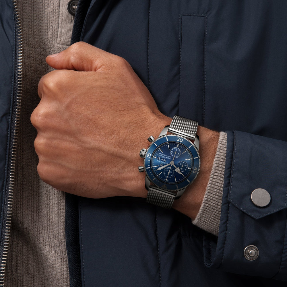 Superocean Heritage Chronograph 44mm Stainless Steel - Blue