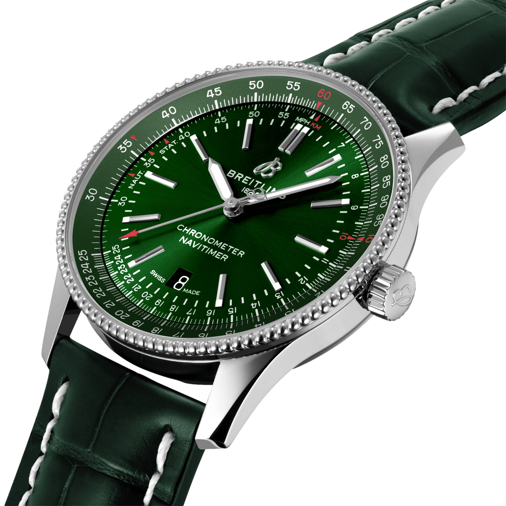 Navitimer Automatic 41mm Stainless Steel - Green