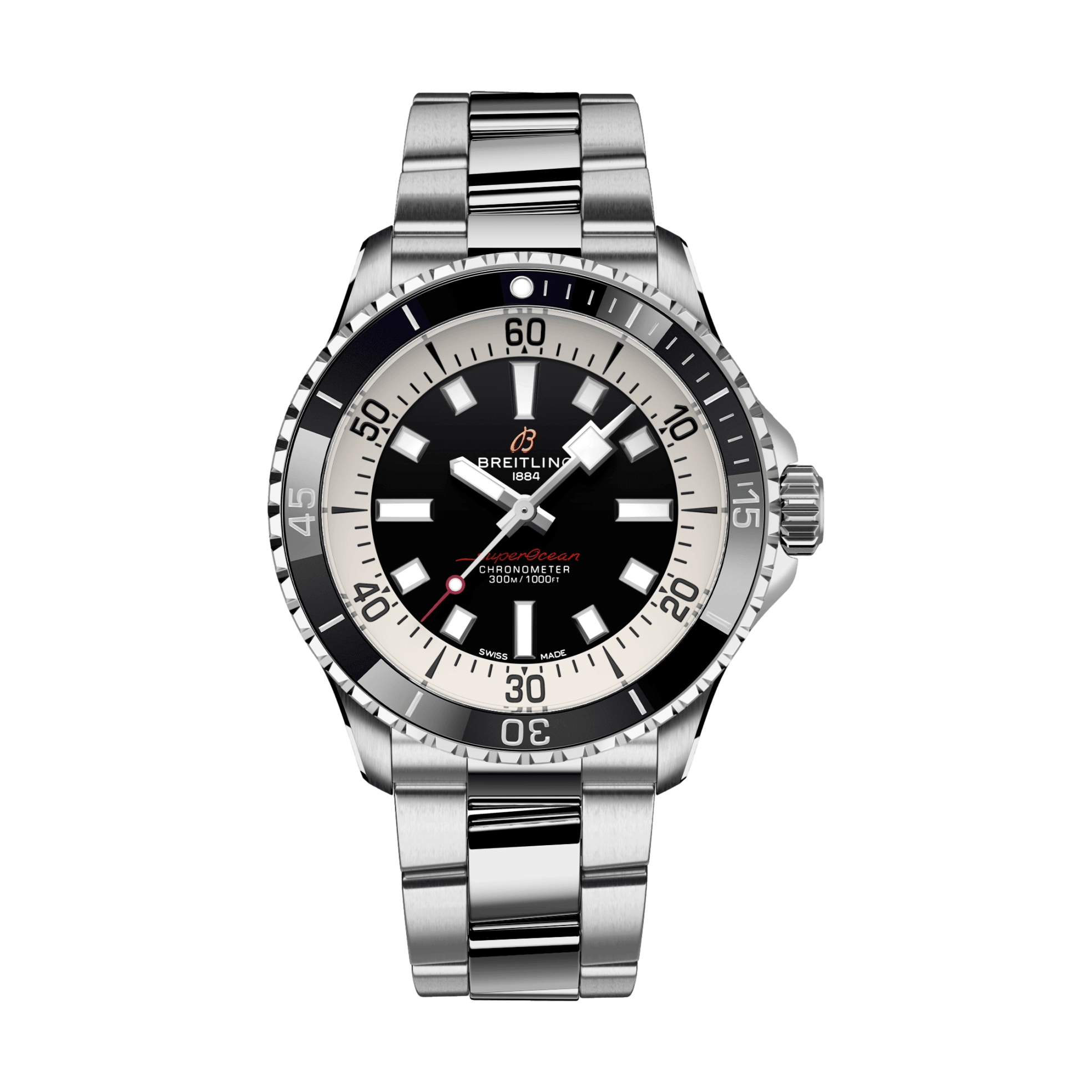 Superocean Automatic 42mm - Black on Bracelet - Teddy Baldassarre