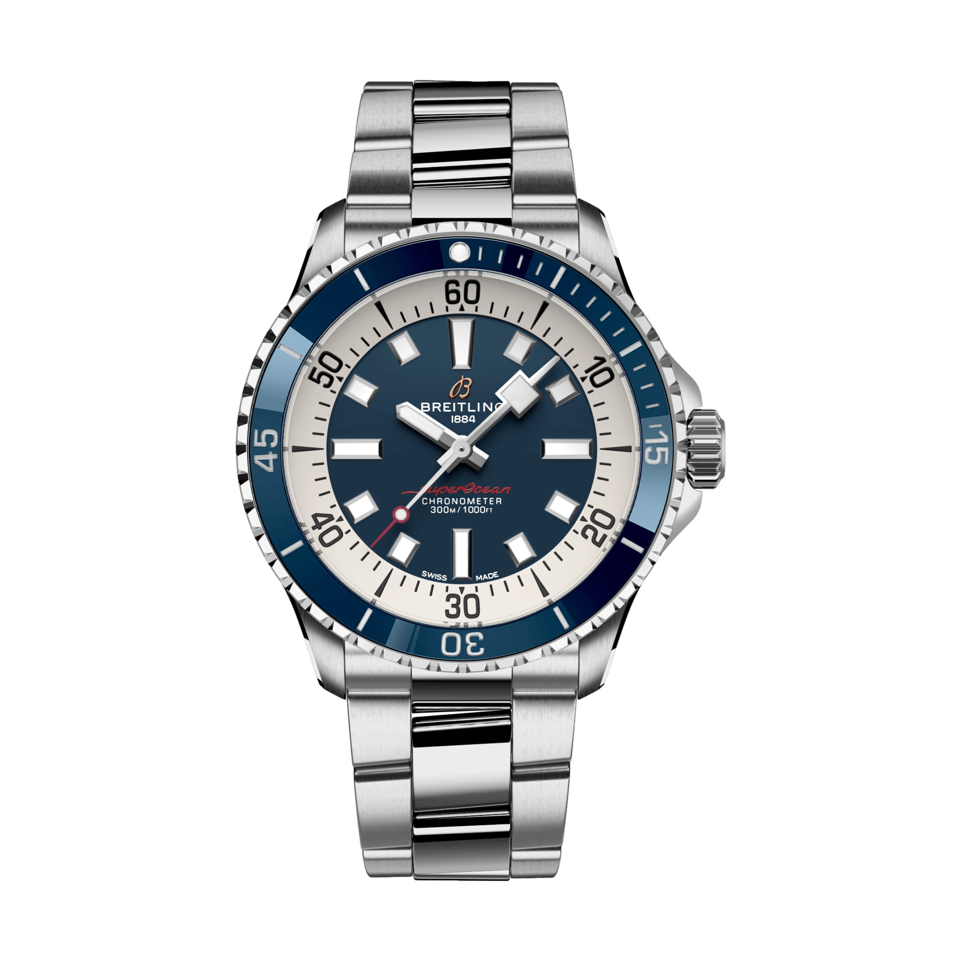 Superocean Automatic 42mm - Blue on Bracelet - Teddy Baldassarre