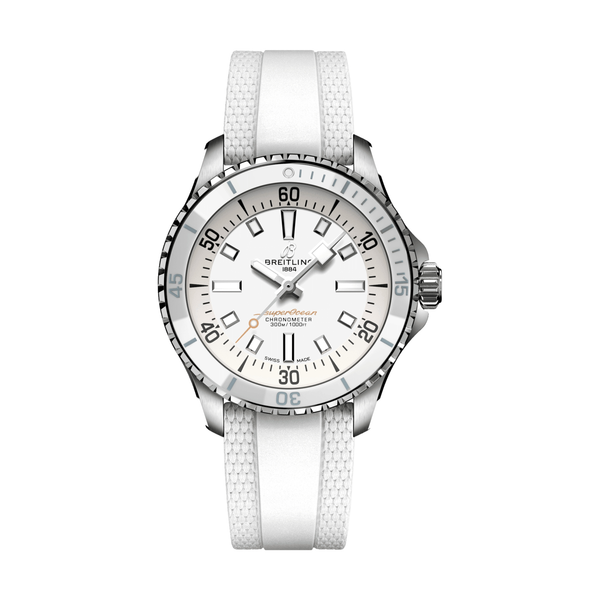【kenya】ブライトリング ラバーベルト ホワイト 176SS Superocean Automatic 36mm - White on Rubber Strap | Teddy Baldassarre