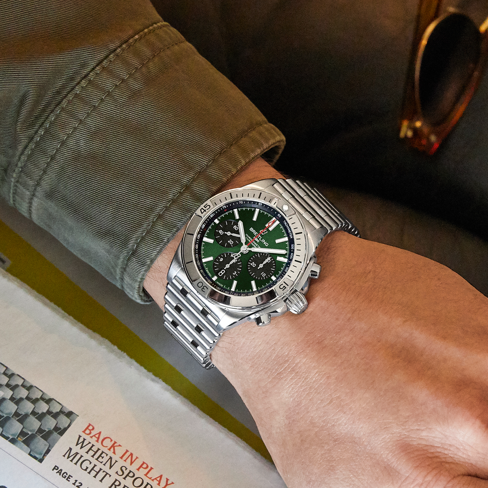 Chronomat B01 42mm Stainless Steel - Green